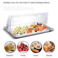 2 Packs Full Size Clear Chafing Dish Cover, Roll Top Bakery Pan Clear