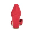 thumbnail image 2 of BLISSFUL STEP Women's High Block Heels Pointed Toe Ankle Strap Dress Shoes​ Red 9, 2 of 8