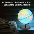 thumbnail image 3 of POOCCI Illuminated World Globe for Kids with Stand 6in1 Rewritable Colorful Easy-Read High Clear Map, Illuminates Educational Interactive Globe STEM Toy, Light Up Globe Lamp, Night Light LED Decor, 3 of 5