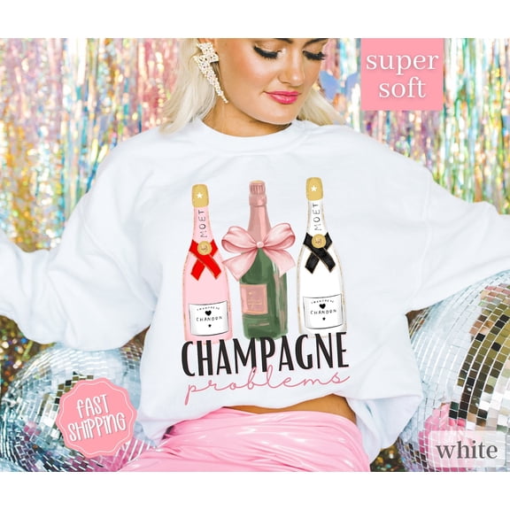 Champagne Sweatshirt, Champagne Shirt, Champagne Lover Shirt, Champagne Bottles Shirt, Champagne Problems Sweatshirt, Yes Way Rose Shirt All Size S-5Xl