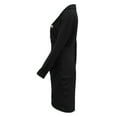 thumbnail image 6 of safuny Women's Mini Suit Coat Dress Solid Sequins Shiny Holiday Trendy Dresses Long Sleeve Elegant Cocktail Wedding Evening Party Lapel Button Black S, 6 of 6