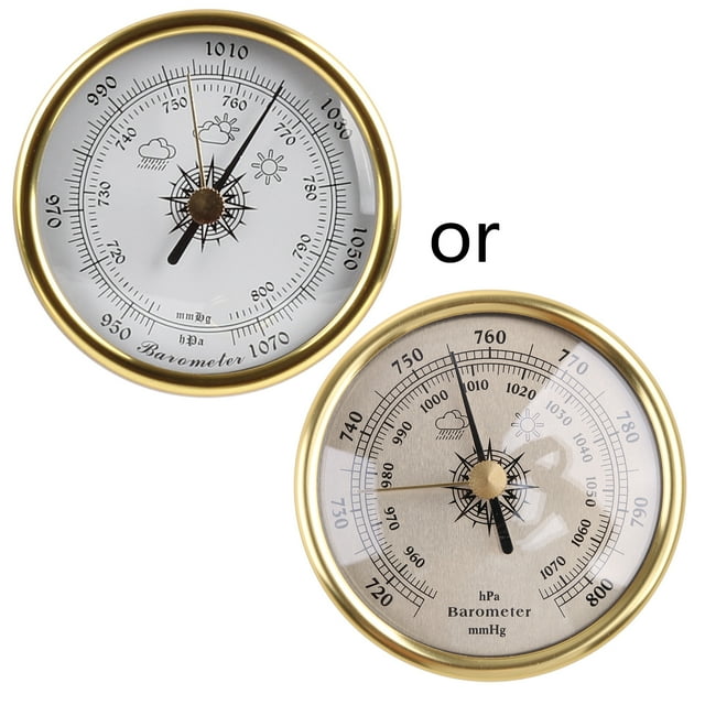 Round Barometer with Metal Frame Dial Type Barometer Barometric