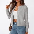 thumbnail image 4 of SUNBS Long Sleeve Sweaters for Women Cropped Cardigan Womens Lightweight Blouse Fashion Knit Top Button Up Clothes, 4 of 7