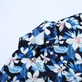 thumbnail image 4 of Hawaiian Shirts for Women Summer Tropical Print Button Down Shirts Casual Beach Shirts Blue L, 4 of 8