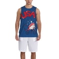 thumbnail image 6 of Rocae Gnome 4th of July for Men's Basketball Jersey Lightweight and Breathable Athletic Tank Top,Quick-Drying Sports Jersey X-Large, 6 of 9
