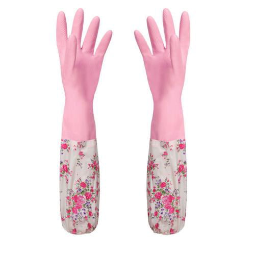 long cuff Arm & Hammer Nyplex "Latex Free" Reusable Gloves cotton plush lining 