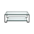 thumbnail image 4 of Home Gear Glass Top Black Frame Coffee Table with Storage, 4 of 5