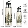 thumbnail image 2 of Yayeee 20oz Insulated Water Bottle Double Wall Stainless Steel with Flip Straw Lid, Cartoon Christmas Trees, 2 of 7