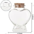 thumbnail image 3 of Empty Mini Glass Heart-Shaped Bottles with Cork Stoppers, Decorative Glass Bottles with Cork Lid,Small Glass Bottles Jars for DIY Art Crafts Projects, 3 of 5