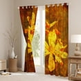 thumbnail image 3 of YST Retro Brown Curtains & Drapes Vintage Floral Curtains, Brown Watercolor Blackout Curtains Retro Grunge Living Room Curtains, Boho Hippie Window Curtains Old Fashion Decor, 3 of 6