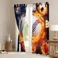 thumbnail image 3 of Homewish Baseball Soccer Basketball Black Out Curtains For Teens,Sport Theme Curtains Pack of 2 (42x63 Each),Ball Game Bedroom Curtains,Luxury Bedroom Decor, 3 of 6