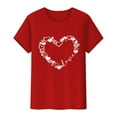 thumbnail image 4 of hcuribad Valentine's Shirts for Women Womens Shirts t Shirts for Women Valentine's Day Funny Print t Shirt Printed Crew Neck Shirt Women's Pullover t Shirt Red M, 4 of 8