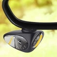 thumbnail image 4 of Universal 360° Rotatable Blind Spot Elimination Auxiliary Mirror - 75x55x60mm Plastic Wide-Angle Side/Rearview Mount for Cars, SUVs, RVs & Vans - Right-Hand Black (3R-046) - Easy 1-Minute, 4 of 6