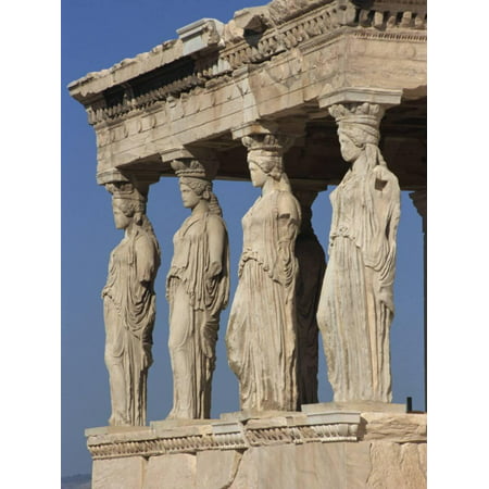 Caryatid Portico, Erechthion, Acropolis, UNESCO World Heritage Site, Athens, Greece, Europe Print Wall Art By Thouvenin