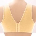 thumbnail image 3 of Amidoa Wire-Free Womens Bras Beige Large Bust Full-Figure Solid Wide Straps Bra Lingerie for Women L, 3 of 6