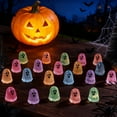 thumbnail image 6 of 15 Pcs Glow in The Dark Ghost Figures | Mini Halloween Party Favors Set | Resin Ornaments | Cute Ghost Decorations | Bulk Halloween Toy Figurines(Purple), 6 of 7