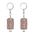 thumbnail image 2 of Goofa Coffee Rugby Printed Rectangular Metal Keychain Bag Charm Floral Charm for Purse Keys Metal Keyring Gift for Women Accessories, 2 of 7