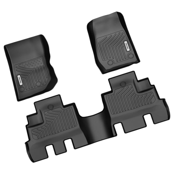 RVNI 3 Piece Automotive TPE Rubber Floor Mats Liners for 2014-2018 Jeep Wrangler 4 Door JK & JKU