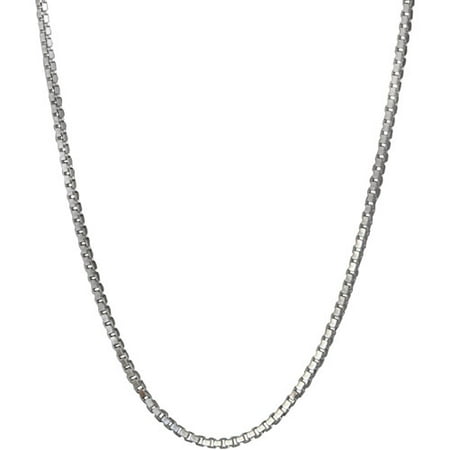 0.24' Fashion - Women's Sterling Silver 024 Box Necklace, 16