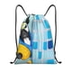 thumbnail image 1 of Fotbe French Bulldog Dog in a Bathtub Bolsa Mochila con Cordón Estampada, Bolsa de Gimnasio Deportiva, Bolsa Cinch, Bolsa con Cordón para Hombres y Mujeres-Medium, 1 of 6