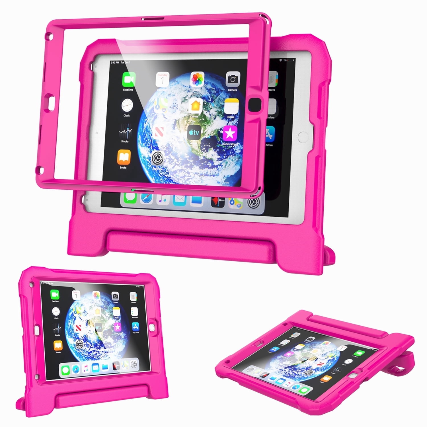 MAISON Kids Case for iPad 9.7 2018/2017/iPad Air 2/1/Pro 9.7-Built-in Screen Protector Lightweight Shockproof Handle Convertible Stand Case for iPad 9.7 inch 2018 (6th Gen)/2017 (5th Gen) Cover