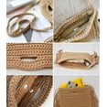 thumbnail image 6 of Kukuzhu Solid Color Tassel Summer Beach Bag Tote Braided Handbag Women Weave Grass Bag for Travel Everyday Use, 6 of 8