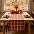 thumbnail image 5 of Fall Plaid Table Runner for Thanksgiving Holiday Dining Table Decoration, Washable Polyester Table Runner for Kitchen and Dining Room, 5 of 6