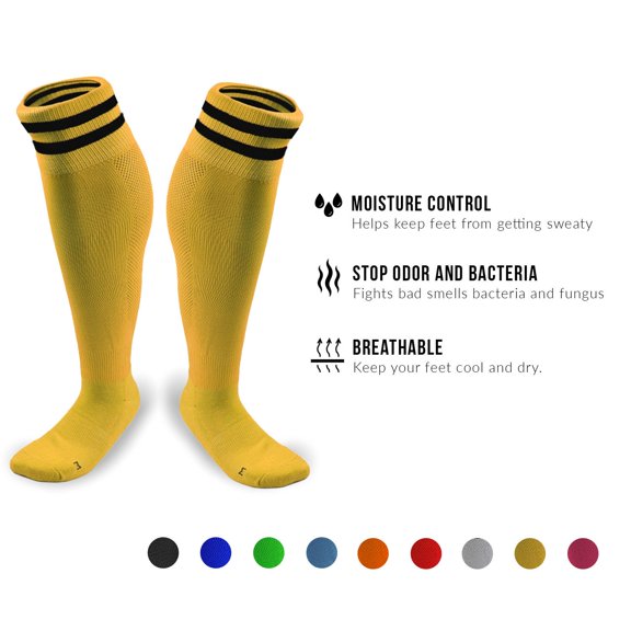Meso Boy's 1 Pair Knee High Sports Socks for Baseball/Soccer/Lacrosse SYellow