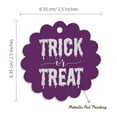thumbnail image 6 of Inkdotpot Silver Foil Paper Hang Tags Trick Or Treat Halloween Favor Tags 50 Pieces, 6 of 6
