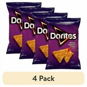 (4 pack) Doritos Tortilla Chips Spicy Sweet Chili Flavored Snack Chips, 9.25 Ounce Bag