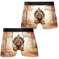 thumbnail image 3 of Happy Thanksgiving Weimaraner Turkey Costume Pumpkins Autumn Leaves All Over Print Boxer Briefs Underwear for Men Dad Weim Gray Ghost Dog Lover - 13014, 3 of 6