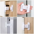 thumbnail image 3 of HEALEEP 10pcs Safety Lock for Fridge White Simple Design Prevent Finger Injury, 3 of 7
