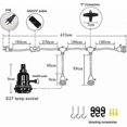 thumbnail image 3 of Pendant Lamp with Switch and Socket Industrial Vintage Chandelier 3 Lights E27 Pendant Lamp DIY Hemp Rope Retro Style Lighting Accessories, 3 of 5