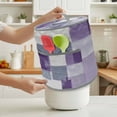 thumbnail image 3 of Abstract Purple Pressure Cooker Cover Gray Mottled Graffiti Color Block Modern Art Dust Cover for Kitchen Appliances with Top Handle & Storage Pockets, Fits 6 Quart Instant Pot, Air Fryer, Crock Pot, 3 of 9