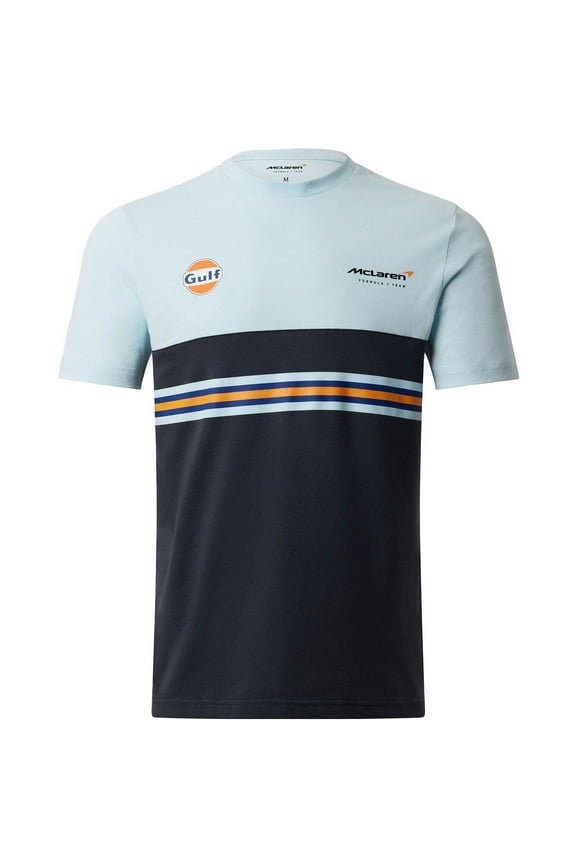 F1 Gulf Collaboration Men's Classic Striped T-Shirt