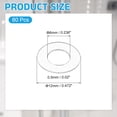 thumbnail image 2 of Uxcell 80Pcs M6 Clear Flat Washers 6mm ID 12mm OD 0.5mm Thick Glass Washer, 2 of 6