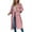 Pink, variant on Double Breasted Spring Fall Women Solid Color Lapel Long Casual Trench Coat