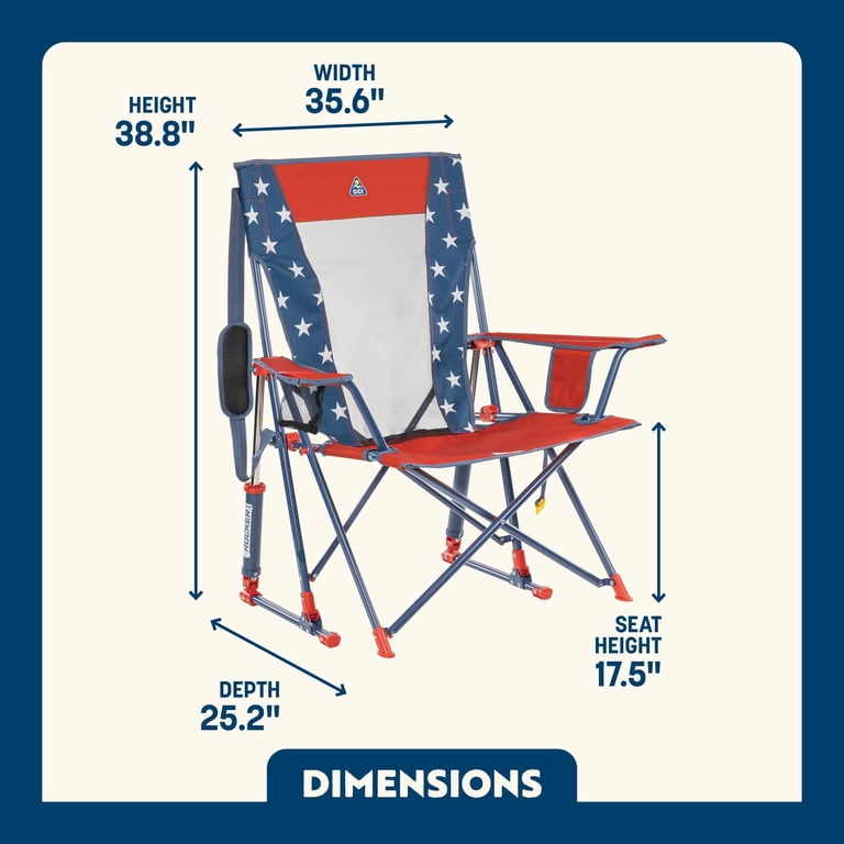 GCI Outdoor Comfort Pro Rocker Foldable Rocking Camp Chair with