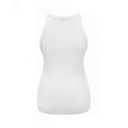 thumbnail image 5 of Gelikeya Maternity Tank Tops Seamless Side Ruched Sleeveless Pregnancy Basic Shirt with Built in Bra Workout Top White, Size XL, 5 of 6