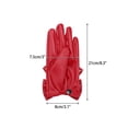 thumbnail image 2 of INSPIRE CHIC Women's Faux Leather Gloves Snap Punk Gothic Wrist Length Glove with Studded Bowtie One Size Full Finger Red, 2 of 6