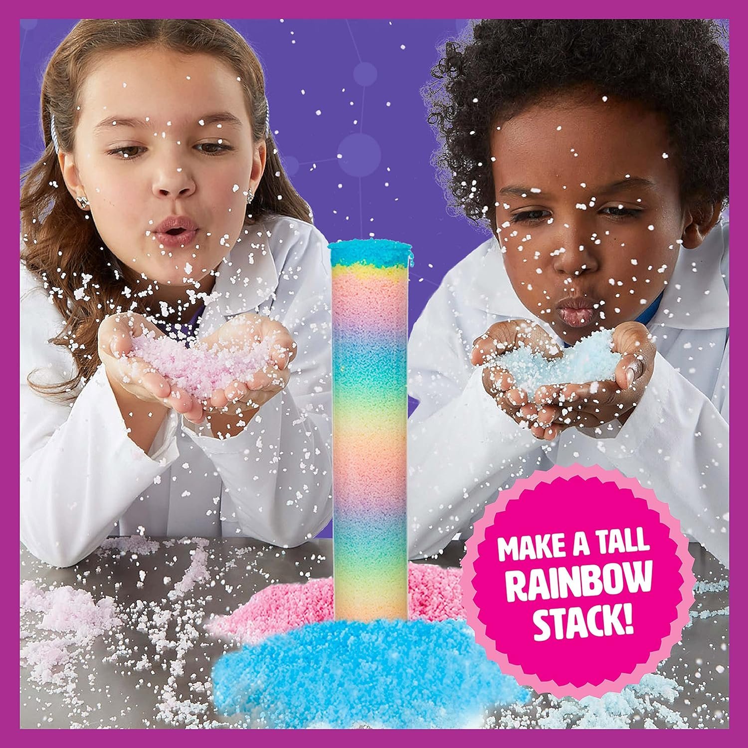 Science to The Max Rainbow Snow- Create 2 Gallon of Colorful and Reusable Snow- 7 Science Experiments Included - Stem Activity Kit for Boys & Girls 8+- Snow for Winter Display - image 4 of 10