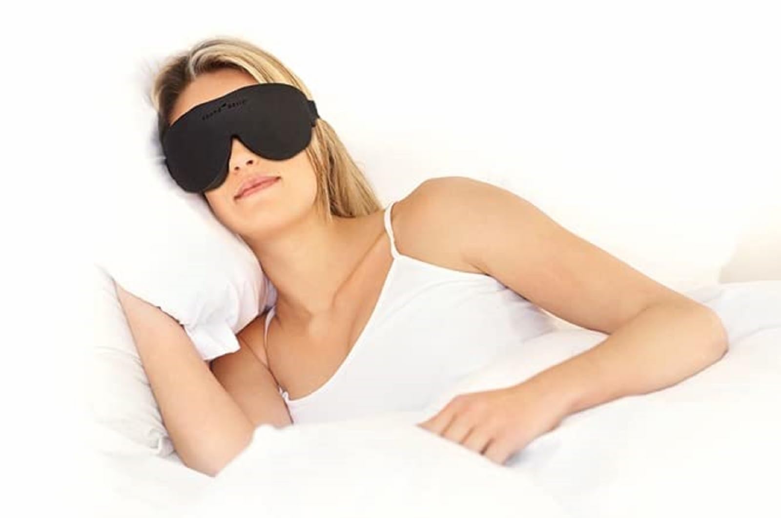 Sound Oasis - GTS-1000 Glo to Sleep Eye Mask, Night-time Adult Sleep Aid for Men and Women, Tranquil Deep REM Sleep, Relaxation Zen Therapy, Contoured Hypoallergenic Material