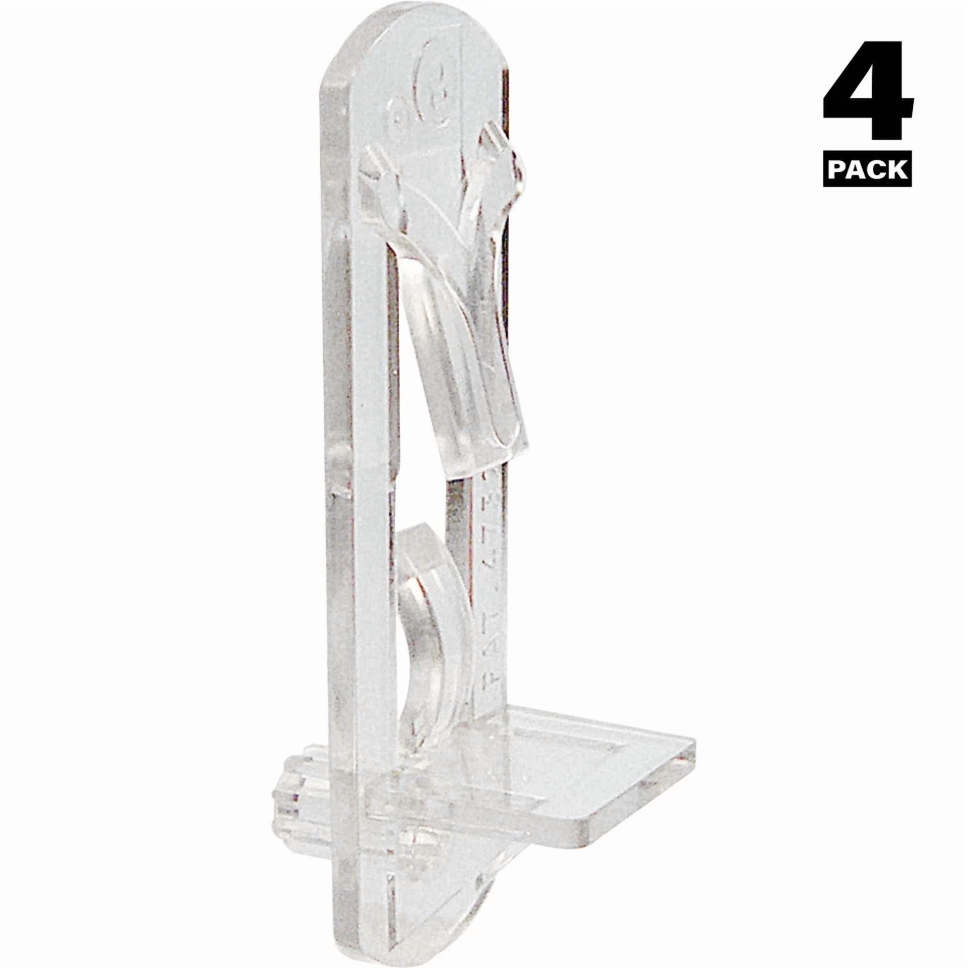 Zyler - Prime-Line U 11301 Self-Locking Shelf Support Pegs (4 Pack), Clear