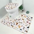 thumbnail image 2 of Cartoon Dachshund Bathroom Rugs Sets 3 Piece,Toilet Cover Set,Absorbent Non Slip Bathroom Mats Sets with U-Shaped Contour Rug Toilet Rug Set, 2 of 5
