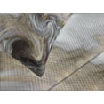 thumbnail image 4 of Ambesonne Marble Print Quilted Bedspread Set 3 Pcs, Retro Paintbrush, Queen Size, Sand Brown and Pale Grey, 4 of 5
