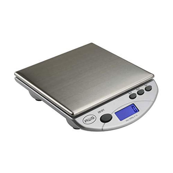 AMERICAN WEIGH SCALES Precision Multifunctional Scale with LCD Screen, Stainless Steel, 13lb