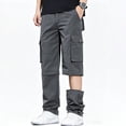 thumbnail image 2 of Men’s Lightweight Water Repellent Zip Off Hiking Pants, Stretch Straight Multi Pocket Travel Cargo Trousers, 2 of 8