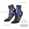 thumbnail image 6 of Naloa Neon Night Cityscape Ankle Socks for Women Non Slip Socks No Show Socks Classic Low Cut Casual Socks Casual Socks, 6 of 7