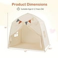 thumbnail image 2 of Infans Kids Play Tent w/Flags and Globe String Lights for 3-12 Years Old Indoor Outdoor, 2 of 7