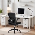 thumbnail image 2 of GloryStar Chaise de Bureau en Maille à Dossier Haut, Conception Ergonomique avec Accoudoirs Relevables, Soutien Lombaire Réglable, Capacité de 330 Lb, Chaise à Roulettes pour l'Étude Ou le Travail, 2 of 8